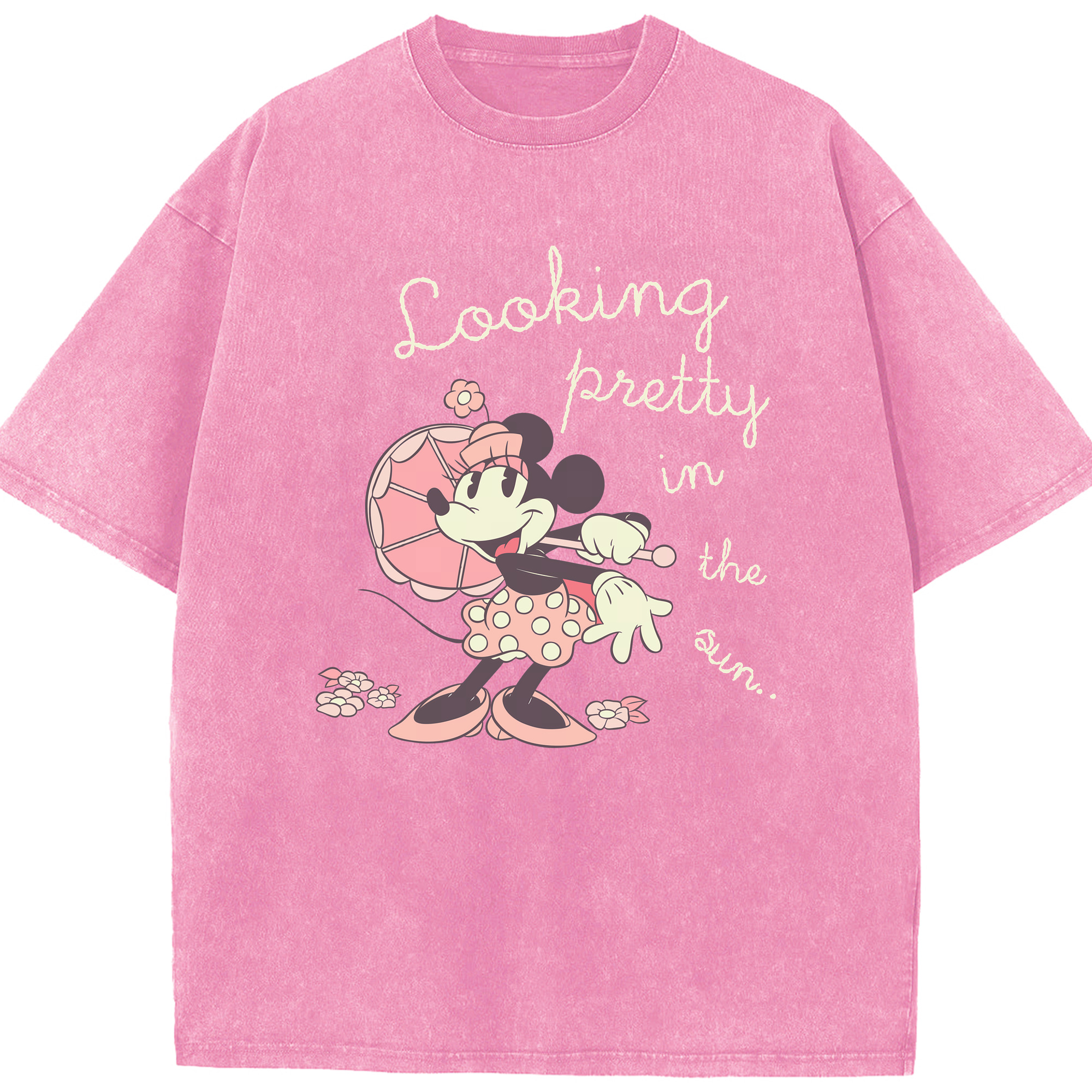 （画像用） ミッキーマウス Mickey Mouse 綿100% ヴィンテージ風 半袖Tシャツ（フロントプリント）